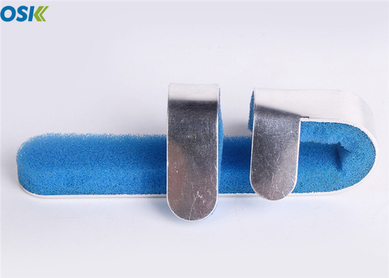 วัสดุอลูมิเนียมโฟมกระดูกหักเฝือกสีน้ำเงินขนาดสากลสำหรับนิ้ว